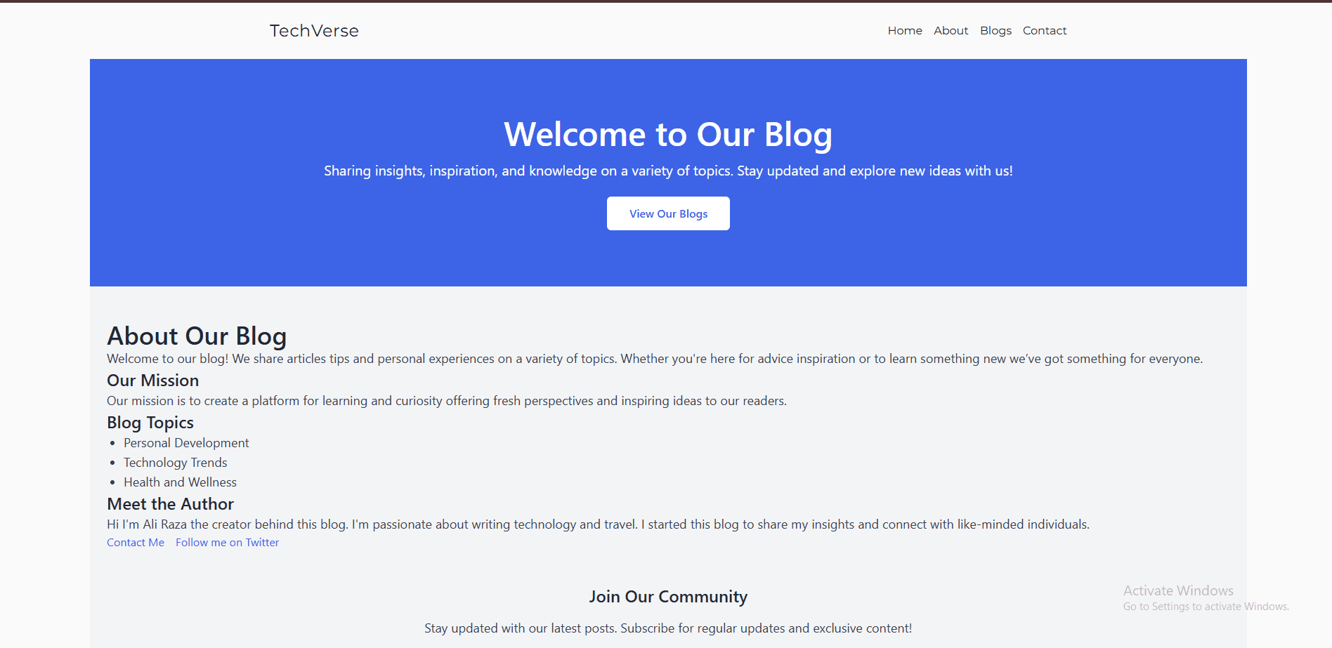 Blog Application