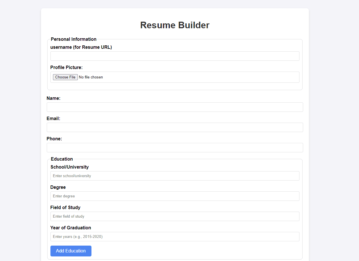 Resume Builder